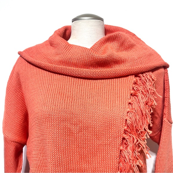 Pure Handknit by Neon Buddha Orange Bohemian Handmade Sweater Tunic Top - Picture 12 of 12